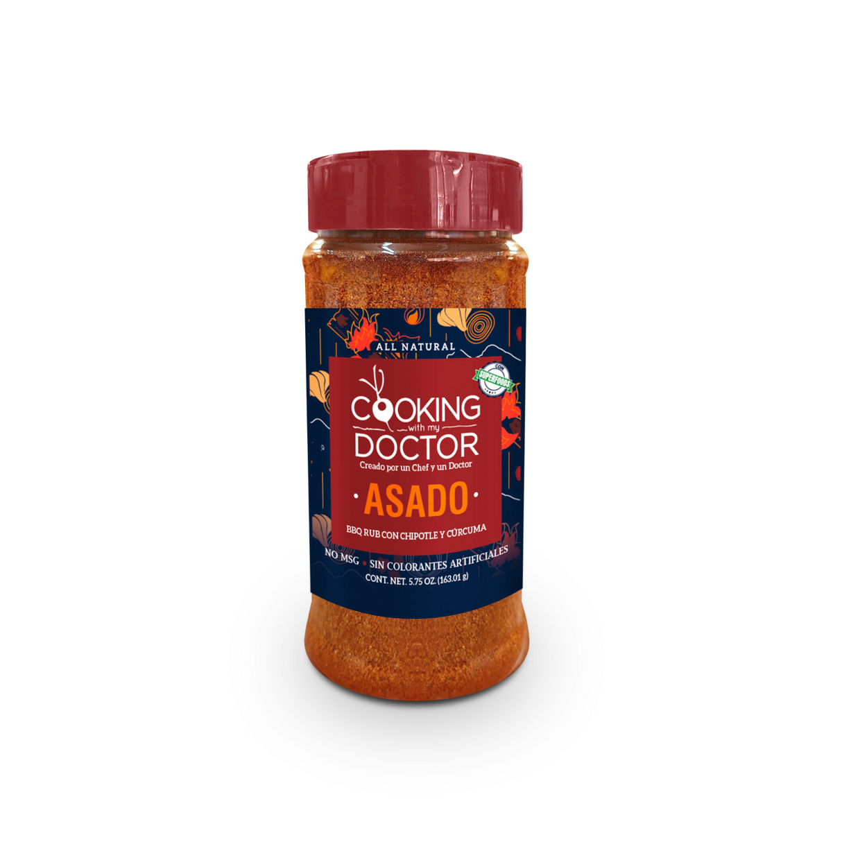 CWMD Asado BBQ Rub con Chipotle y Cúrcuma 5.75oz