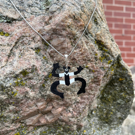 Coquí Taíno Premium Necklace (Black and White)