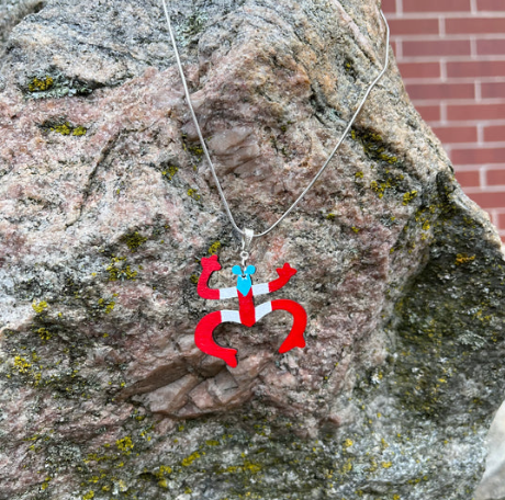 Coquí Taíno Premium Necklace (Light Blue)