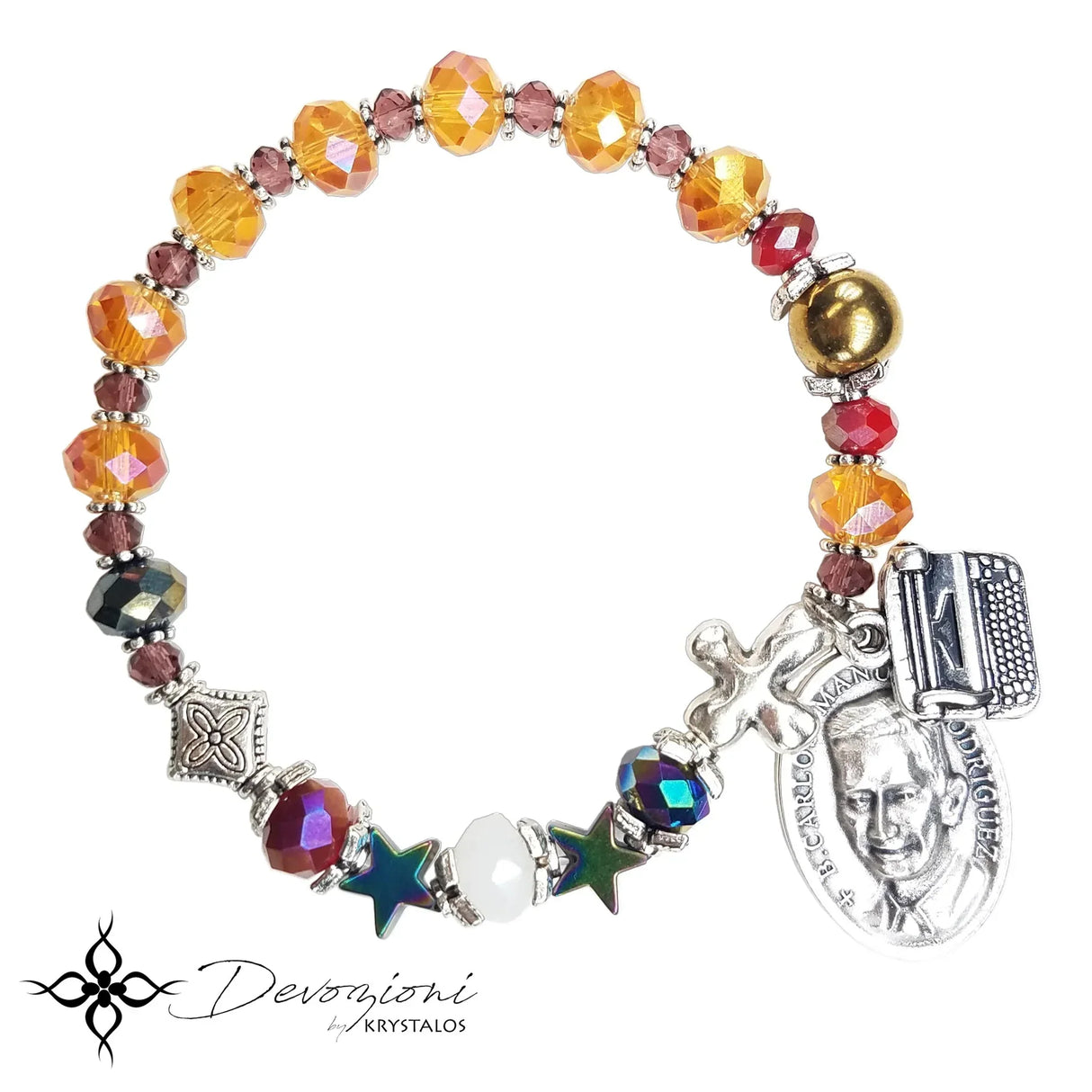 Blessed Carlos Manuel Rodriguez "We Live for That Night" - Rosary Bracelet DEVOZIONI (BUILD TO ORDER)