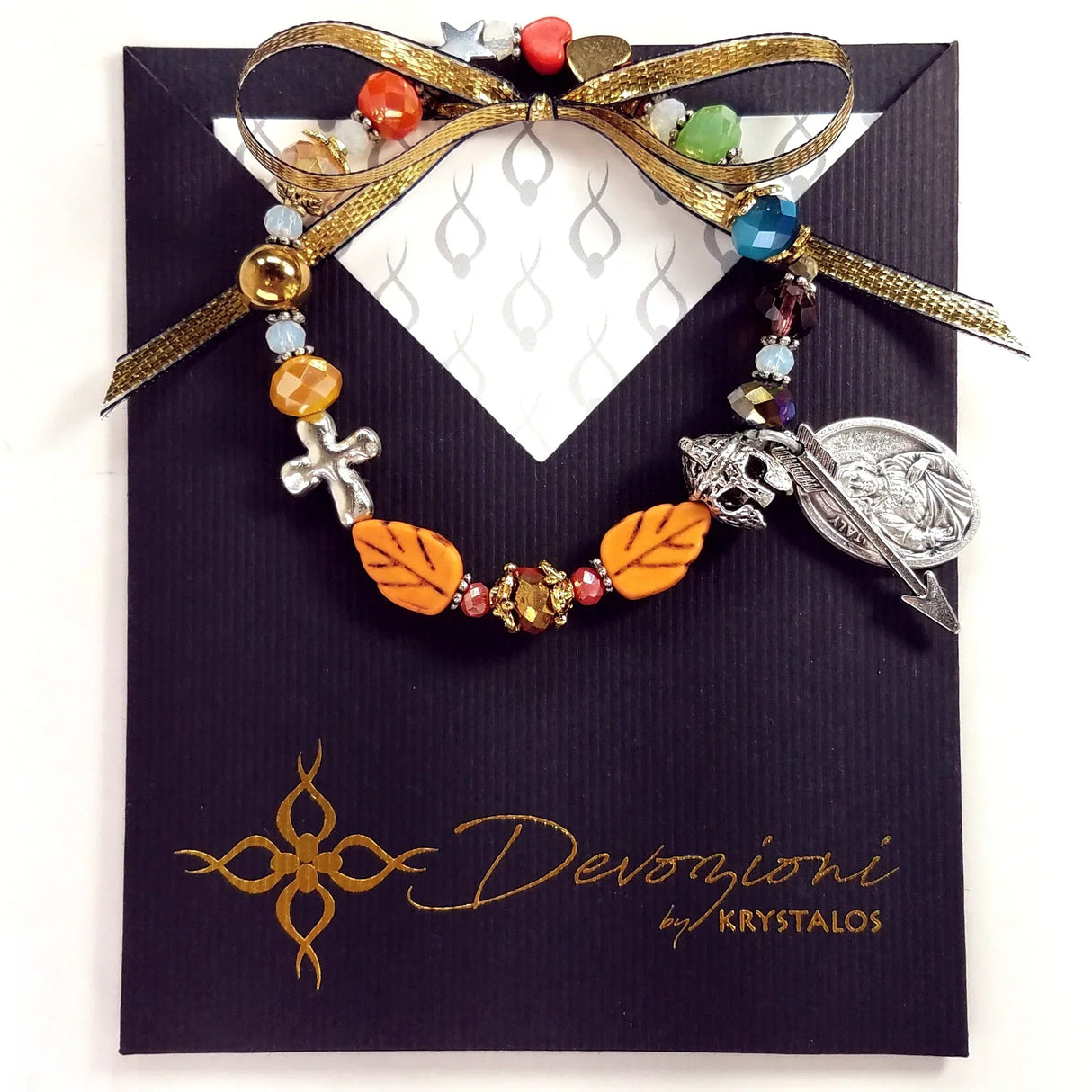 Sagrado Corazón de Jesús y sus 12 Promesas - Brazalete Rosario DEVOZIONI (BUILD TO ORDER)