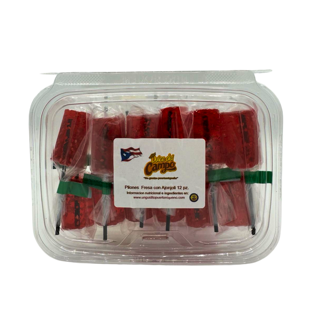 Dulce del Campo Pilones Strawberry with Sesame 12 pieces