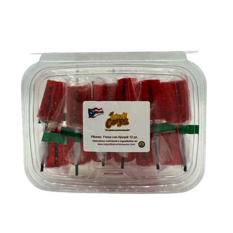 Dulce del Campo Pilones Fresa con Ajonjoli 12pz