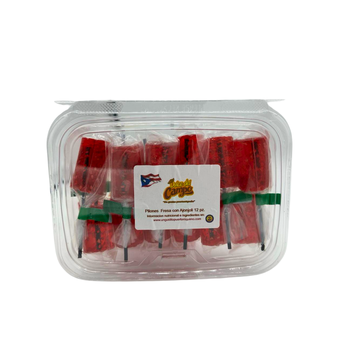 Dulce del Campo Pilones Strawberry with Sesame 12 pieces