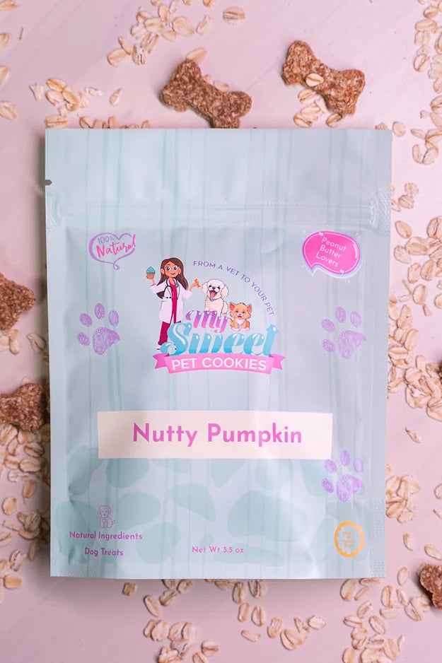 Nutty Pumpkin Treats - My Sweet Pet Cookies (3.5oz) 